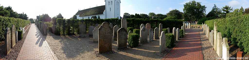 Panorama Friedhof Nebel St.Clemens Amrum